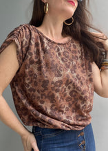 Load image into Gallery viewer, Metallic Leopard Blouse