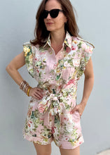 Load image into Gallery viewer, Pink Flower Romper
