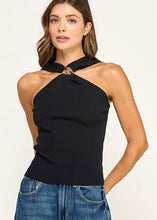 Load image into Gallery viewer, Halter Neck Black Top