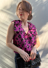 Load image into Gallery viewer, Metallic Hot Pink Leopard Top