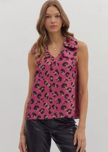 Load image into Gallery viewer, Metallic Hot Pink Leopard Top
