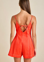 Load image into Gallery viewer, Coral Back Tie Romper

