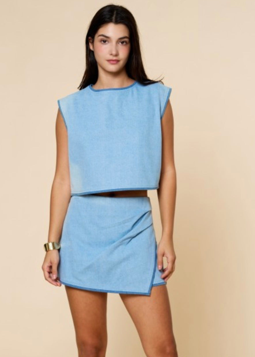 Denim Skort Set Denim / Small