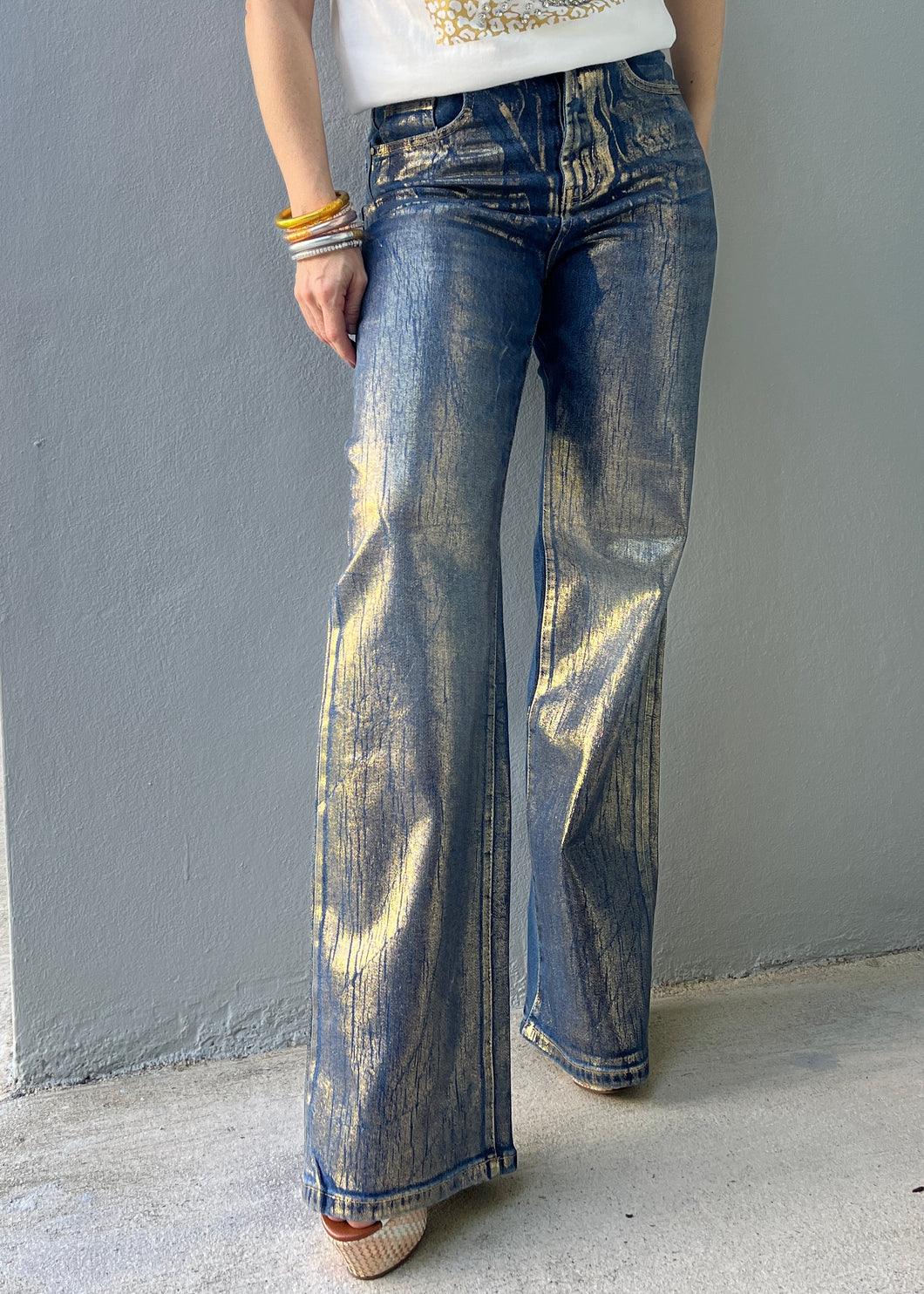 Metallic Foil Jean