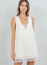 Load image into Gallery viewer, Denim &amp; Lace Mini Dress
