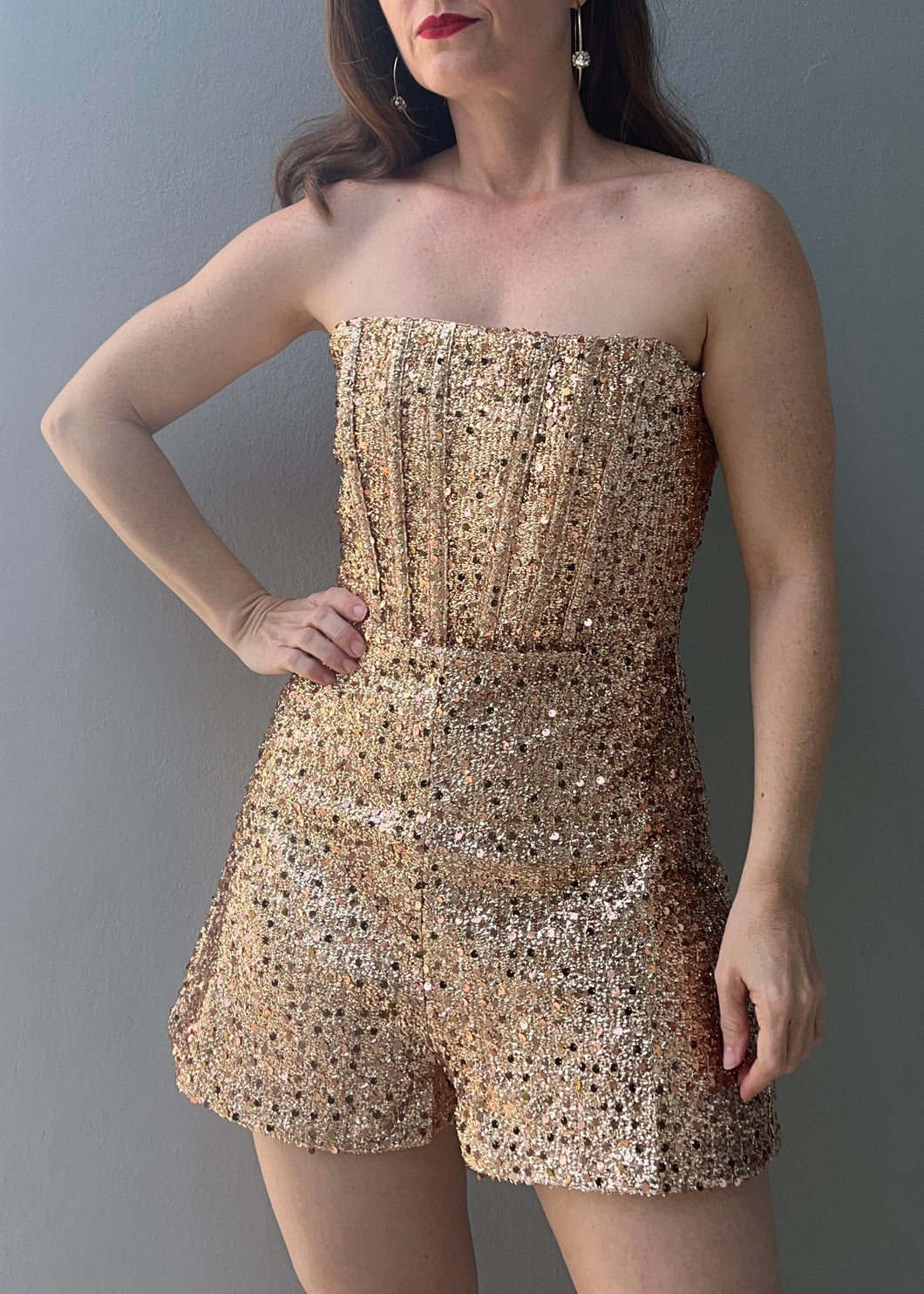 Rosegold Romper Moon Boutique Rosegold Romper Moon Boutique