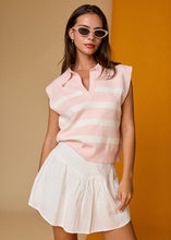 Load image into Gallery viewer, Pink Polo Knit Top

