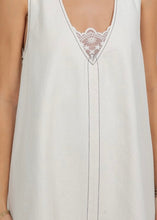 Load image into Gallery viewer, Denim &amp; Lace Mini Dress
