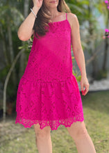 Load image into Gallery viewer, Pink Lace Mini Dress

