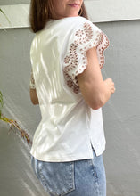 Load image into Gallery viewer, White &amp; Taupe T-Shirt
