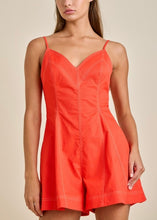 Load image into Gallery viewer, Coral Back Tie Romper
