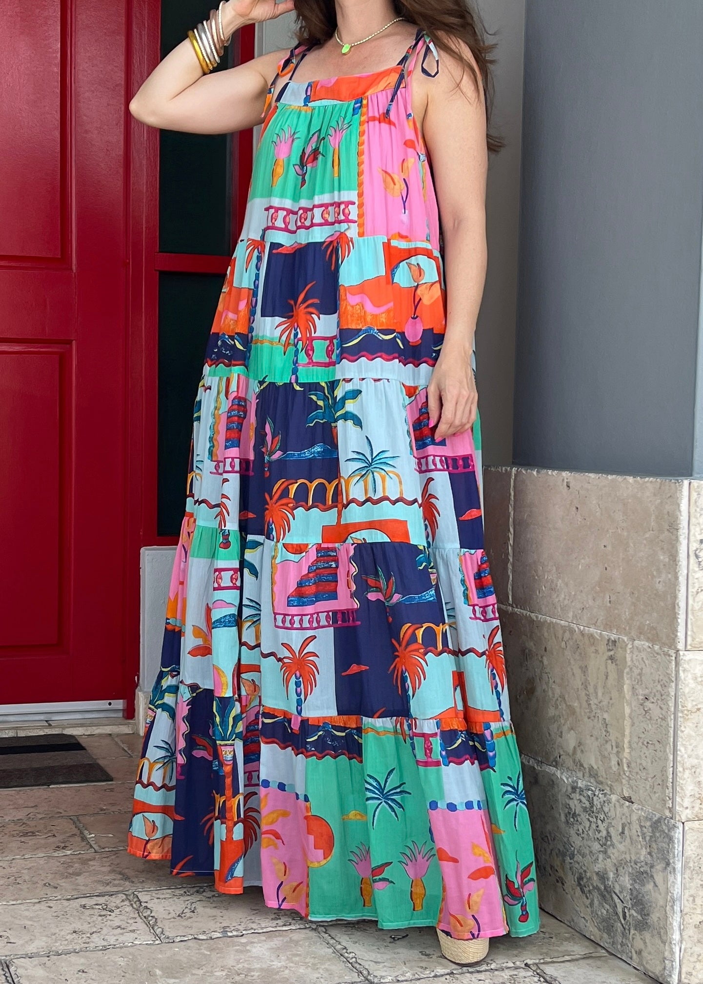 Hawaiian Maxi Dress Moon Boutique Hawaiian Maxi Dress Moon Boutique
