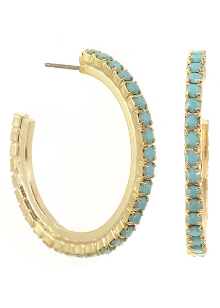 Slim Hoops Turquoise